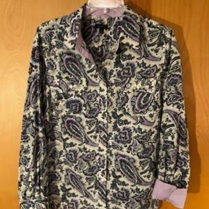 TALBOTS LONG SLEEVE BLOUSE SIZE WOMENS 14